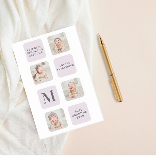 Collage Foto & Beste Oma je Bestes Lila Geschenk Post-it Klebezettel