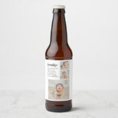 Collage Foto & Beste Oma je Bestes Schönheitsgesch Bierflaschenetikett (Vorderseite)
