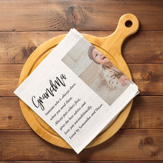 Collage Foto & Beste Oma je Bestes Schönheitsgesch Geschirrtuch