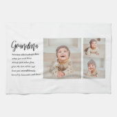 Collage Foto & Beste Oma je Bestes Schönheitsgesch Geschirrtuch (Horizontal)