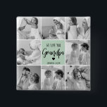 Collage Foto Beste Opa je Pastete Minze Geschenk Button<br><div class="desc">Dieses wunderschöne Collage Foto ist der perfekte Weg, um Ihre Liebe für Ihren Großvater zum Ausdruck zu bringen. Mit der herzlichen Botschaft "We Liebe you Großpa" in elegantem Schriftzeichen vor einem beruhigenden pastellfarbenen Pfefferminzhintergrund erweckt dieses Stück die Wärme und Zuneigung, die Sie für Ihren Großvater spüren. Das Collage Design erlaubt...</div>