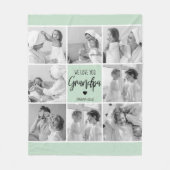 Collage Foto Beste Opa je Pastete Minze Geschenk Fleecedecke (Vorderseite)