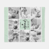 Collage Foto Beste Opa je Pastete Minze Geschenk Fleecedecke (Vorderseite (Horizontal))