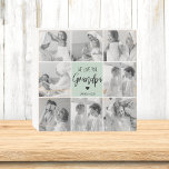 Collage Foto Beste Opa je Pastete Minze Geschenk Holzkisten Schild<br><div class="desc">Dieses wunderschöne Collage Foto ist der perfekte Weg, um Ihre Liebe für Ihren Großvater zum Ausdruck zu bringen. Mit der herzlichen Botschaft "We Liebe you Großpa" in elegantem Schriftzeichen vor einem beruhigenden pastellfarbenen Pfefferminzhintergrund erweckt dieses Stück die Wärme und Zuneigung, die Sie für Ihren Großvater spüren. Das Collage Design erlaubt...</div>