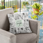 Collage Foto Beste Opa je Pastete Minze Geschenk Kissen<br><div class="desc">Dieses wunderschöne Collage Foto ist der perfekte Weg, um Ihre Liebe für Ihren Großvater zum Ausdruck zu bringen. Mit der herzlichen Botschaft "We Liebe you Großpa" in elegantem Schriftzeichen vor einem beruhigenden pastellfarbenen Pfefferminzhintergrund erweckt dieses Stück die Wärme und Zuneigung, die Sie für Ihren Großvater spüren. Das Collage Design erlaubt...</div>