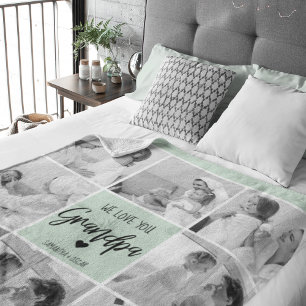 Collage Foto Beste Opa je Pastete Minze Geschenk Sherpadecke