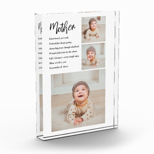 Collage Foto & Bestes Mutterquote Schönes Geschenk (Links)