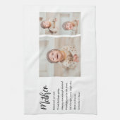 Collage Foto & Bestes Mutterquote Schönes Geschenk Geschirrtuch (Vertikal)