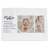 Collage Foto & Bestes Mutterquote Schönes Geschenk Große Geschenktüte (Vorderseite)