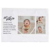 Collage Foto & Bestes Mutterquote Schönes Geschenk Große Geschenktüte (Rückseite)