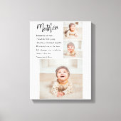 Collage Foto & Bestes Mutterquote Schönes Geschenk Leinwanddruck (Vorderseite)