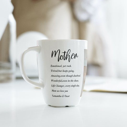 Collage Foto & Bestes Mutterquote Schönes Geschenk Milchtasse