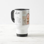 Collage Foto & Bestes Mutterquote Schönes Geschenk Reisebecher (Vorderseite Links)
