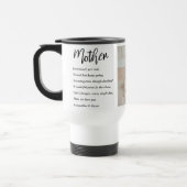 Collage Foto & Bestes Mutterquote Schönes Geschenk Reisebecher (Links)