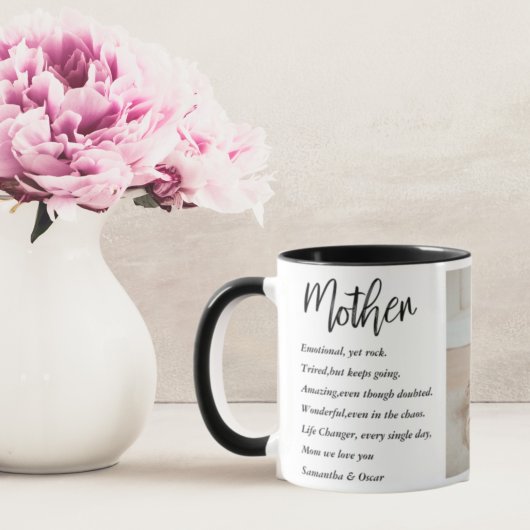 Collage Foto & Bestes Mutterquote Schönes Geschenk Tasse