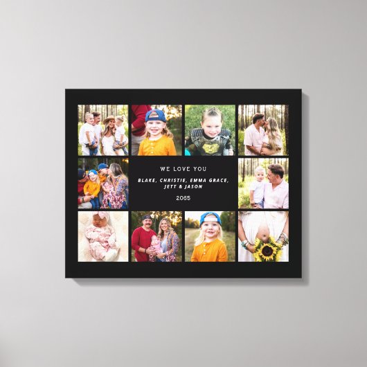 Collage Foto Black We Liebe Sie Canvas Print Leinwanddruck (Vorderseite)