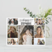 Collage | Foto Custom Birthday Grußkarte (Stehend Vorderseite)