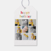 Collage Foto | Farbenfrohe Feiertage Geschenkanhänger (Vorderseite)