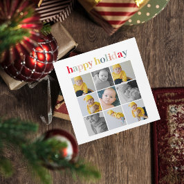 Collage Foto | Farbenfrohe Feiertage Magnetkarte