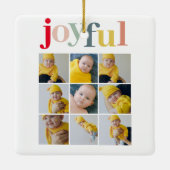 Collage Foto | Farbenfrohe Weihnachtsgeschenke Keramikornament (Rückseite)