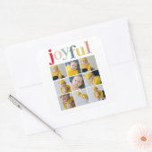 Collage Foto | Farbenfrohe Weihnachtsgeschenke Quadratischer Aufkleber (Umschlag)