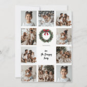 Collage Foto Frohe Weihnachtskarte | Familienname Einladung (Vorderseite)