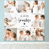Collage Foto Grau Wir Liebe Sie Oma Bestes Geschen Leinwanddruck (Insitu (Holzboden))