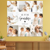 Collage Foto Grau Wir Liebe Sie Oma Bestes Geschen Leinwanddruck (Insitu (Wohnzimmer))