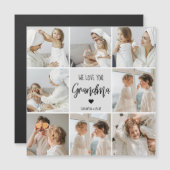 Collage Foto Grau Wir Liebe Sie Oma Bestes Geschen Magnetkarte (Vorne/Hinten)