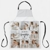 Collage Foto Grau Wir Liebe Sie Oma Bestes Geschen Schürze (Vorderseite)