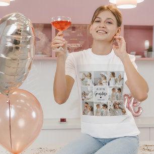Collage Foto Grau Wir Liebe Sie Oma Bestes Geschen T-Shirt