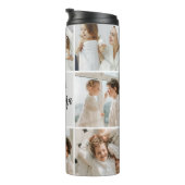 Collage Foto Grau Wir Liebe Sie Oma Bestes Geschen Thermosbecher (Nach rechts gedreht)