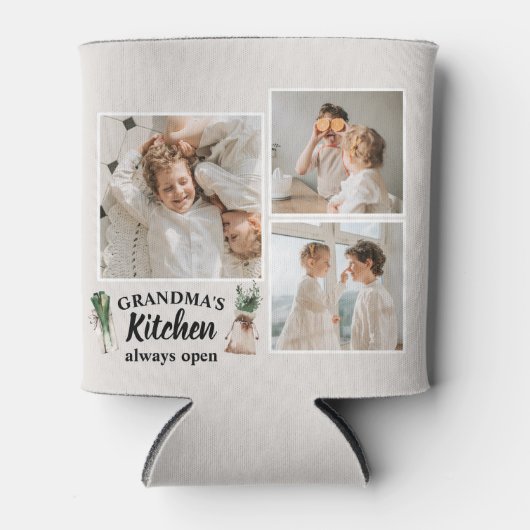 Collage Foto & Großküche ist immer geöffnet Dosenkühler (Vorderseite)