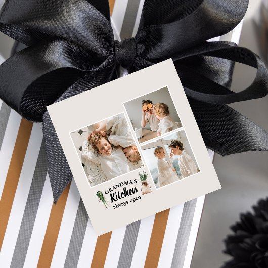 Collage Foto & Großküche ist immer geöffnet Geschenkanhänger