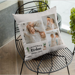 Collage Foto & Großküche ist immer geöffnet Kissen