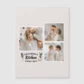 Collage Foto & Großküche ist immer geöffnet Magnetkarte (Vorderseite)