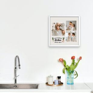 Collage Foto & Großküche ist immer geöffnet Poster