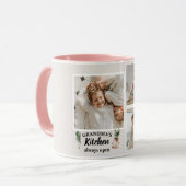 Collage Foto & Großküche ist immer geöffnet Tasse (Vorderseite Links)