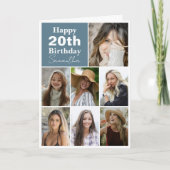 Collage | Foto Jedes Alter personalisieren Geburts Karte (Vorderseite)