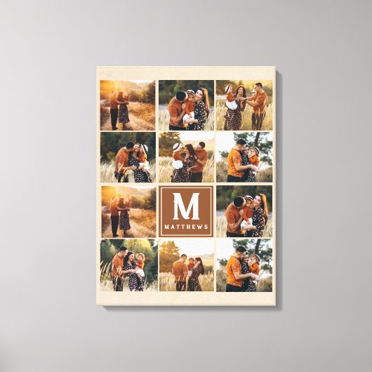 Collage Foto-Leinwand für Großfamilien Leinwanddruck (Vorderseite)