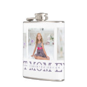 Collage Foto Lila Beste Mama je Geschenk Flachmann (Links)