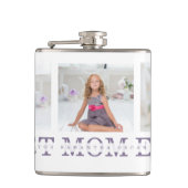 Collage Foto Lila Beste Mama je Geschenk Flachmann (Vorderseite)