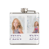 Collage Foto Lila Beste Mama je Geschenk Flachmann (Rückseite)