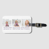 Collage Foto Lila Beste Mama je Geschenk Gepäckanhänger (Vorderseite (Horizontal))