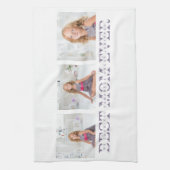 Collage Foto Lila Beste Mama je Geschenk Geschirrtuch (Vertikal)