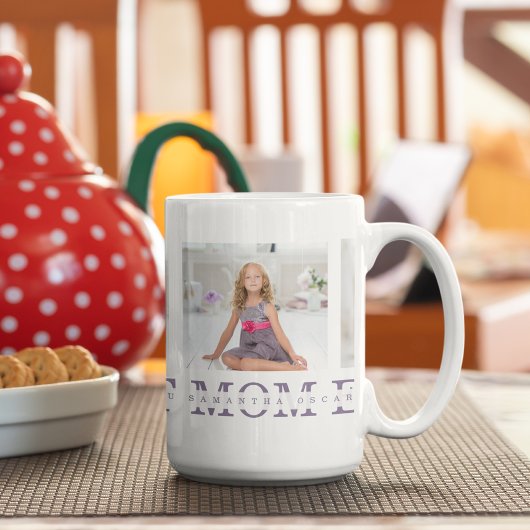 Collage Foto Lila Beste Mama je Geschenk Kaffeetasse