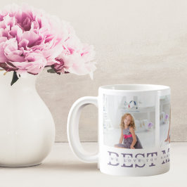 Collage Foto Lila Beste Mama je Geschenk Kaffeetasse