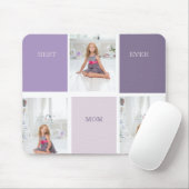 Collage Foto Lila Beste Mama je Geschenk Mousepad (Mit Mouse)