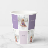 Collage Foto Lila Beste Mama je Geschenk Pappbecher (Vorderseite)