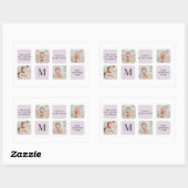 Collage Foto Lila Beste Mama je Geschenk Rechteckiger Aufkleber (Blatt)